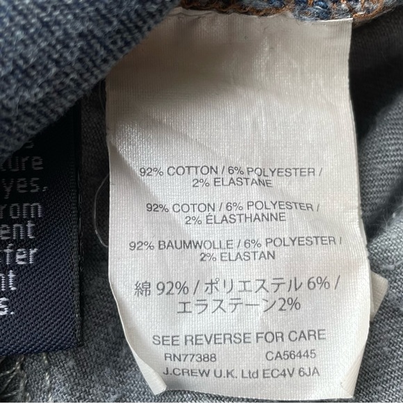 J. Crew Toothpick Skinny Jean Dark Wash Size 28T - Picture 11 of 11